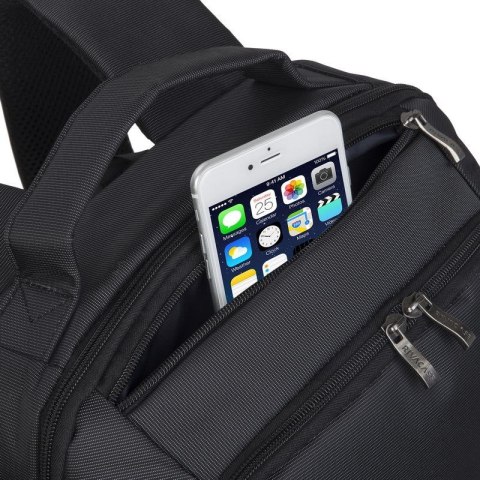 RIVACASE PLECAK NA LAPTOP 15,6" CENTRAL, CZARNY, 15L, Z POLIESTRU, KIESZENIE NA TABLET 10,1", SMARTFON, DOKUMENTY I AKCESORIA RIVACASE PLECAK NA LAPTOP 15,6" CENTRAL, CZARNY, 15L, Z POLIESTRU, KIESZENIE NA TABLET 10,1", SMARTFON, DOKUMENTY I AKCESORIA