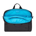 RIVACASE TORBA NA LAPTOP 15,6-16 ALPENDORF ECO, CZARNA, MATERIAŁ WODOODPORNY, EKO RPET, KIESZENIE NA SMARTFON, DOKUM.,AKCES.