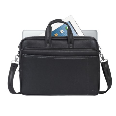 RIVACASE TORBA NA LAPTOP 16" ORLY, CZARNA, MATERIAŁ WODOODPORNY, KIESZENIE NA TABLET 10,1", SMARTFON, DOKUMENTY I AKCESORIA RIVACASE TORBA NA LAPTOP 16" ORLY, CZARNA, MATERIAŁ WODOODPORNY, KIESZENIE NA TABLET 10,1", SMARTFON, DOKUMENTY I AKCESORIA