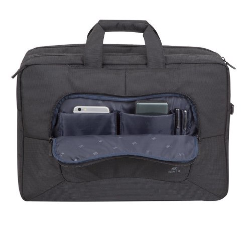 RIVACASE TORBA NA LAPTOP 17,3" TEGEL, CZARNA, MATERIAŁ WODOODPORNY, KIESZENIE NA TABLET 10,1", SMARTFON, DOKUMENTY, AKCESORIA RIVACASE TORBA NA LAPTOP 17,3" TEGEL, CZARNA, MATERIAŁ WODOODPORNY, KIESZENIE NA TABLET 10,1", SMARTFON, DOKUMENTY, AKCESORIA
