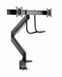 Gembird MA-DA2-04 Regulowane biurkowe ramię na 2 monitory, 17"-32", do 8 kg