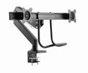 Gembird MA-DA2-04 Regulowane biurkowe ramię na 2 monitory, 17"-32", do 8 kg