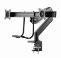 Gembird MA-DA2-04 Regulowane biurkowe ramię na 2 monitory, 17"-32", do 8 kg