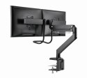 Gembird MA-DA2-04 Regulowane biurkowe ramię na 2 monitory, 17"-32", do 8 kg