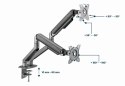 Gembird MA-DA2-05 uchwyt / stojak do monitorów 81,3 cm (32") Szary Biurko