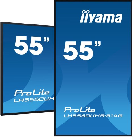 Iiyama LH5560UHS-B1AG signage display Cyfrowa tablica A 139,7 cm (55") LED Wi-Fi 500 cd/m2 4K Ultra HD Czarny Procesor wbudowany Iiyama LH5560UHS-B1AG signage display Cyfrowa tablica A 139,7 cm (55") LED Wi-Fi 500 cd/m2 4K Ultra HD Czarny Procesor wbudowany