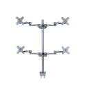 Neomounts FPMA-D935D4 uchwyt / stojak do monitorów 68,6 cm (27") Biurko Srebrny