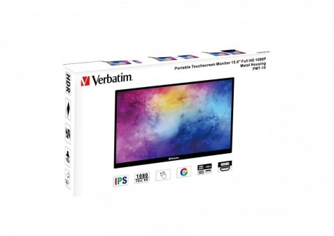 Verbatim PMT-15 monitor dotykowy 15.6 FULL HD 1080P METAL HOUSING Verbatim PMT-15 monitor dotykowy 15.6 FULL HD 1080P METAL HOUSING
