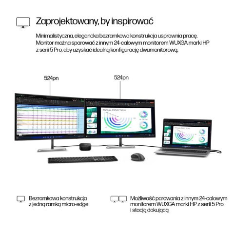 HP Series 5 24-calowy monitor seria 5 Pro WUXGA - 524pn