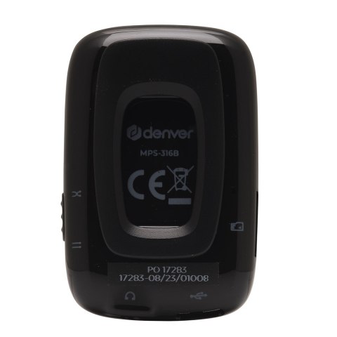 Odtwarzacz MP3 Denver MPS-316B 1" 16GB szary Odtwarzacz MP3 Denver MPS-316B 1" 16GB szary