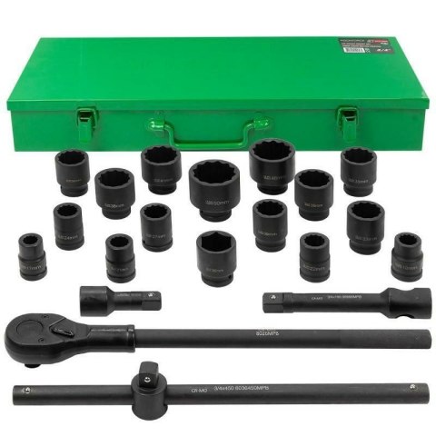 ROCKFORCE ZESTAW KLUCZY UDAR.21el. 3/4" 12KĄT. 17-50mm ROCKFORCE ZESTAW KLUCZY UDAR.21el. 3/4" 12KĄT. 17-50mm
