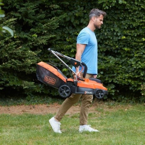 Black & Decker BCMW3318L2 Kosiarka do trawnika typu push Bateria Czarny, Pomarańczowy Black & Decker BCMW3318L2 Kosiarka do trawnika typu push Bateria Czarny, Pomarańczowy