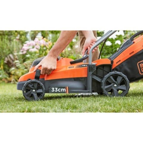 Black & Decker BCMW3318L2 Kosiarka do trawnika typu push Bateria Czarny, Pomarańczowy Black & Decker BCMW3318L2 Kosiarka do trawnika typu push Bateria Czarny, Pomarańczowy