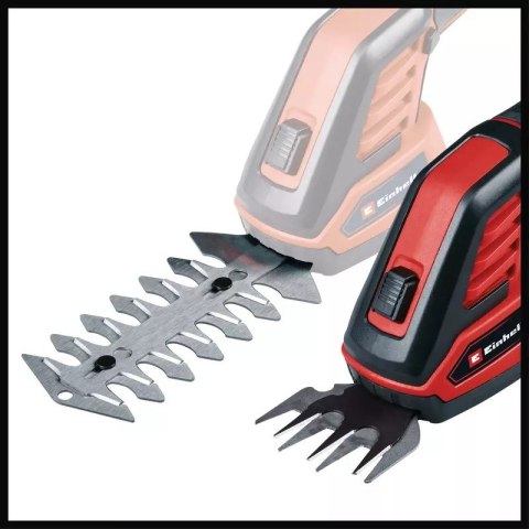 Einhell GC-CG 3,6/70 Li akumulatorowe nożyce do trawy 7 cm 3,6 V Litowo-jonowa (Li-Ion) Aluminium, Czarny, Czerwony Einhell GC-CG 3,6/70 Li akumulatorowe nożyce do trawy 7 cm 3,6 V Litowo-jonowa (Li-Ion) Aluminium, Czarny, Czerwony