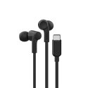BELKIN SŁUCHAWKI PRZEWODOWE DOUSZNE USB-C, CZARNE