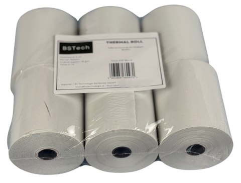 BSTech Papier, rolka do kas fiskalnych 80x60m. Zestaw 6 sztuk. BSTech Papier, rolka do kas fiskalnych 80x60m. Zestaw 6 sztuk.