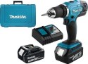 Makita DDF453RFE wiertło Czarny, Niebieski 1,6 kg