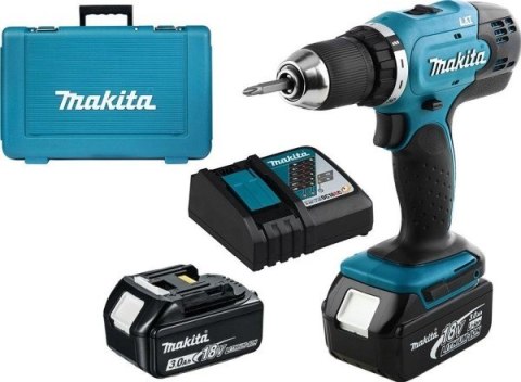 Makita DDF453RFE wiertło Czarny, Niebieski 1,6 kg Makita DDF453RFE wiertło Czarny, Niebieski 1,6 kg