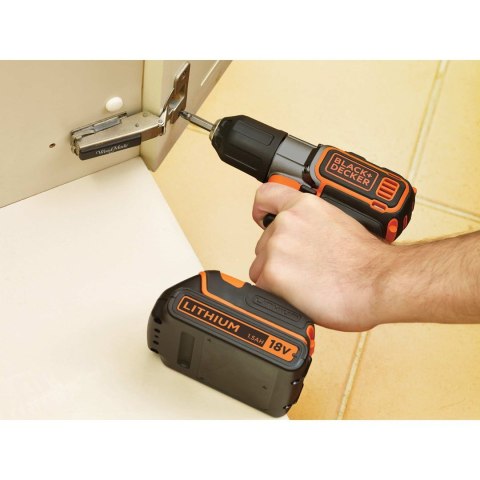 Black & Decker ASD18KB-QW wiertło Czarny, Pomarańczowy Black & Decker ASD18KB-QW wiertło Czarny, Pomarańczowy