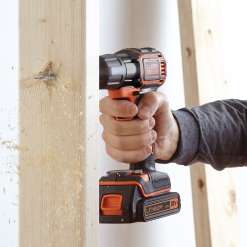 Black & Decker ASD18KB-QW wiertło Czarny, Pomarańczowy Black & Decker ASD18KB-QW wiertło Czarny, Pomarańczowy