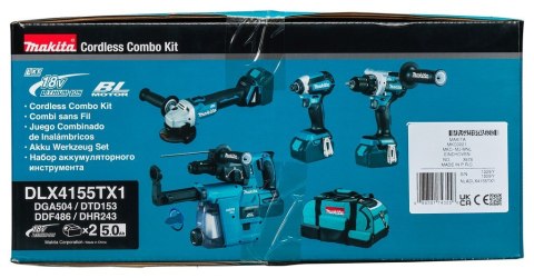 Makita DLX4155TX1 zestaw combo elektronarzędzi Bateria Makita DLX4155TX1 zestaw combo elektronarzędzi Bateria