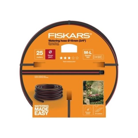 Fiskars 1027100 wąż ogrodowy 25 m Nad ziemią Czarny, Pomarańczowy Fiskars 1027100 wąż ogrodowy 25 m Nad ziemią Czarny, Pomarańczowy