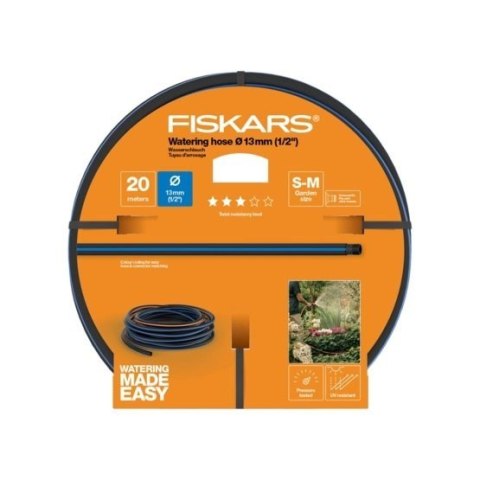 Fiskars 1027102 wąż ogrodowy 20 m Nad ziemią Czarny, Niebieski, Pomarańczowy Fiskars 1027102 wąż ogrodowy 20 m Nad ziemią Czarny, Niebieski, Pomarańczowy