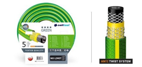 Wąż ogrodowy Cellfast 15-120 GREEN ATS2™ 1/2" 50m Wąż ogrodowy Cellfast 15-120 GREEN ATS2™ 1/2" 50m