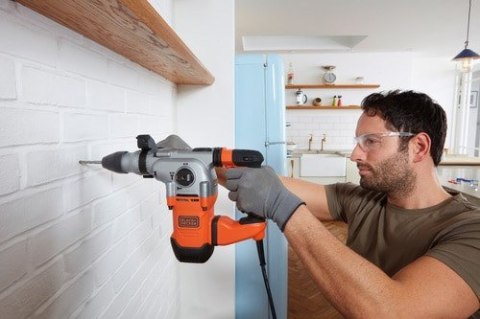 Black & Decker BEHS03K 900 RPM SDS Plus Czarny, Pomarańczowy Black & Decker BEHS03K 900 RPM SDS Plus Czarny, Pomarańczowy