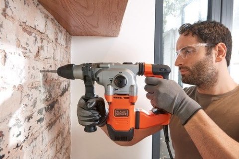 Black & Decker BEHS03K 900 RPM SDS Plus Czarny, Pomarańczowy Black & Decker BEHS03K 900 RPM SDS Plus Czarny, Pomarańczowy