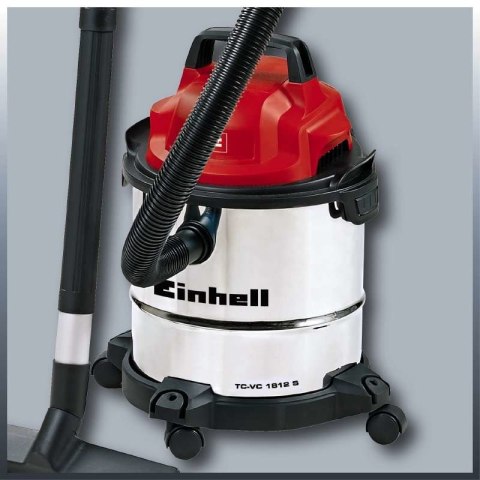 Einhell TC-VC 1812 S 12 l Cylinder próżniowy Suchy i Mokry 1250 W Einhell TC-VC 1812 S 12 l Cylinder próżniowy Suchy i Mokry 1250 W