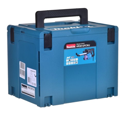 Młot udarowo-obrotowy MAKITA HR3012FCWJ SDS-Plus 3,9J 1050W AVT MAKPAC + odpylacz DX11 Czarny, Niebieski Młot udarowo-obrotowy MAKITA HR3012FCWJ SDS-Plus 3,9J 1050W AVT MAKPAC + odpylacz DX11 Czarny, Niebieski