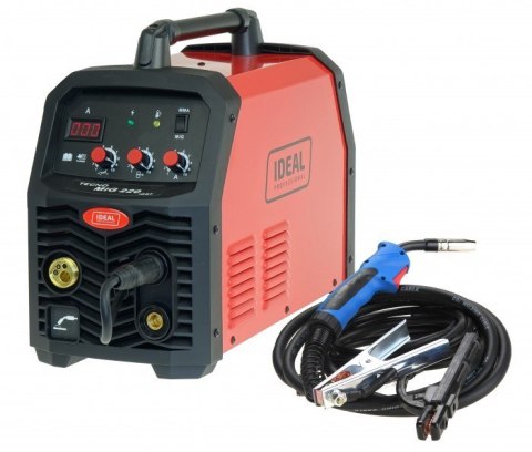 Półautomat spawalniczy MIG/MAG, prąd: 30-220A, moc: 5,5kW, zasilanie: 230V, metoda: FLUX/MIG-MAG/MMA