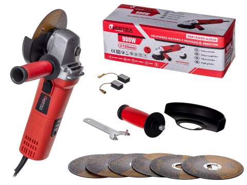 SZLIFIERKA KĄTOWA VERTEX VSK12502V 900W SZLIFIERKA KĄTOWA VERTEX VSK12502V 900W