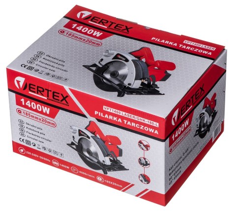 VERTEX PILARKA TARCZOWA 185mm/1400W LASER VERTEX PILARKA TARCZOWA 185mm/1400W LASER