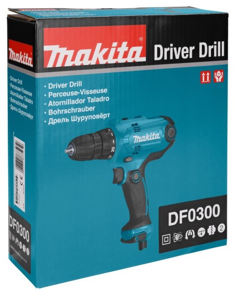 Makita DF0300 wiertło 1500 RPM Zamek centralny 1,2 kg Czarny, Niebieski Makita DF0300 wiertło 1500 RPM Zamek centralny 1,2 kg Czarny, Niebieski