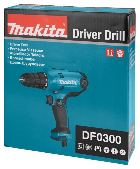 Makita DF0300 wiertło 1500 RPM Zamek centralny 1,2 kg Czarny, Niebieski Makita DF0300 wiertło 1500 RPM Zamek centralny 1,2 kg Czarny, Niebieski