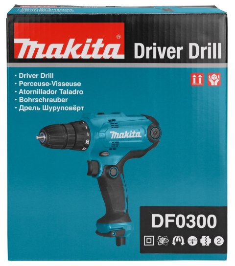 Makita DF0300 wiertło 1500 RPM Zamek centralny 1,2 kg Czarny, Niebieski Makita DF0300 wiertło 1500 RPM Zamek centralny 1,2 kg Czarny, Niebieski