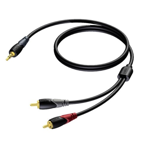 PROCAB CLA711/5 kabel audio 5 m 3.5mm 2 x RCA Czarny, Szary, Czerwony PROCAB CLA711/5 kabel audio 5 m 3.5mm 2 x RCA Czarny, Szary, Czerwony