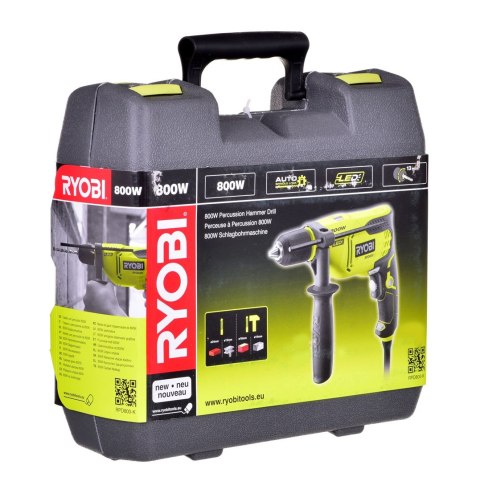Wiertarka udarowa 800W, walizka RYOBI Wiertarka udarowa 800W, walizka RYOBI