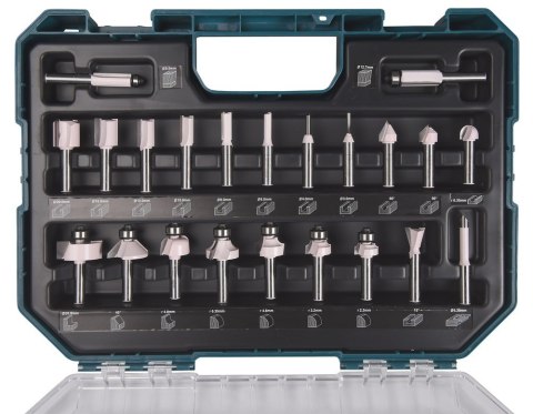Makita frezy uniwersalne 8mm zestaw 22sztuk Makita frezy uniwersalne 8mm zestaw 22sztuk