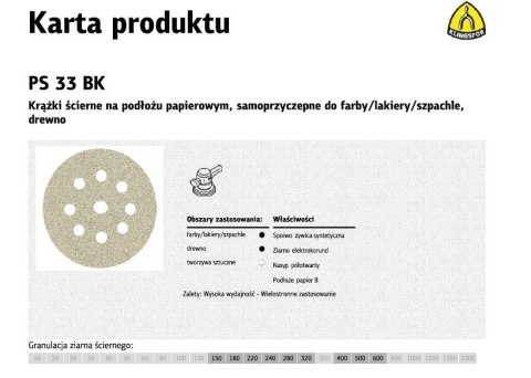 KLINGSPOR KRĄŻEK ŚCIERNY SAMOPRZYCZEPNY 225mm PS33BK gr.220 GLS38 /50szt. KLINGSPOR KRĄŻEK ŚCIERNY SAMOPRZYCZEPNY 225mm PS33BK gr.220 GLS38 /50szt.