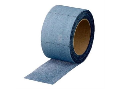 Papier ścierny, rolka, siatka 70mm x 10m, gradacja P120, niebieski Papier ścierny, rolka, siatka 70mm x 10m, gradacja P120, niebieski