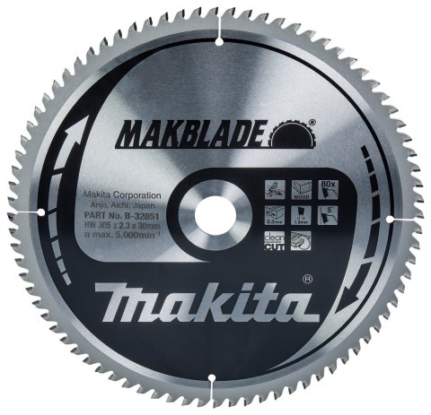 Makita piła tarczowa 305x30x80z Makblade drewno Makita piła tarczowa 305x30x80z Makblade drewno