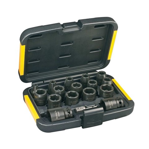 Nasadki udarowe Dewalt DT7506 ( 6mm,8mm,10mm,11mm,12mm,13mm,14mm,16mm,17mm,18mm,19mm,20mm,21mm,22mm,27mm 17szt.)