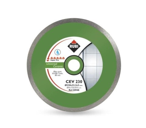 RUBI TARCZA DIAMENTOWA CEV 180 x 22,2mm PRO RUBI TARCZA DIAMENTOWA CEV 180 x 22,2mm PRO