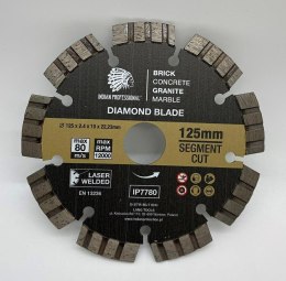 TARCZA DIAMENTOWA 125mm SEGMENT TURBO CUT INDIAN PROFESSIONAL