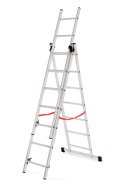 AWTOOLS drabina aluminiowa BASIC 3x6 STOPNI 150kg