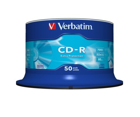 Płyta CD-R Verbatim 43351 EXTRA PROTECTION (700MB; 52x; 50szt.; Cake) Płyta CD-R Verbatim 43351 EXTRA PROTECTION (700MB; 52x; 50szt.; Cake)