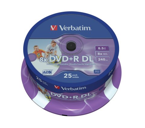 Płyta DVD Verbatim 43667 (8,5GB; 8x; 25szt.; Cake) Płyta DVD Verbatim 43667 (8,5GB; 8x; 25szt.; Cake)